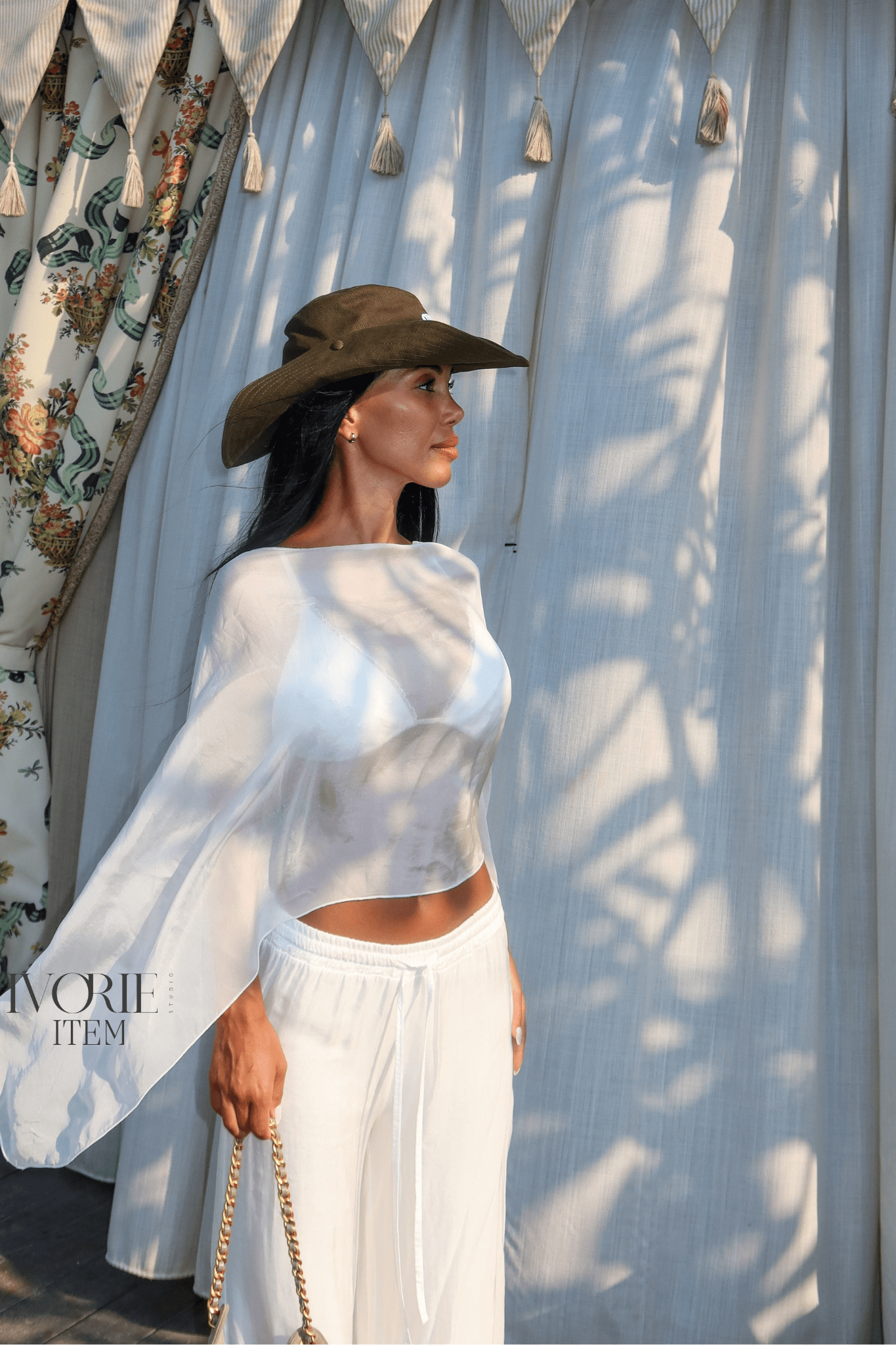Ivorie Studio Summer Breeze Silk Pants - Creme