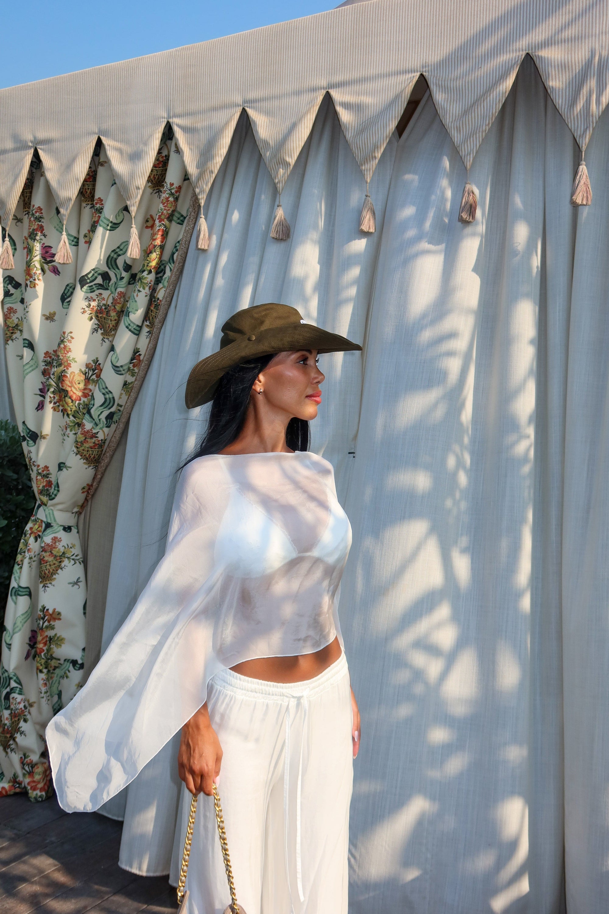 Ivorie Studio Summer Breeze Silk Top - Creme