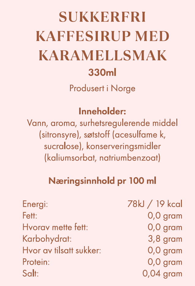Ivorie Studio 330 ml / Sugar-Free Caramel Sweet Obsession Caramel Coffee Syrup - Suger Free