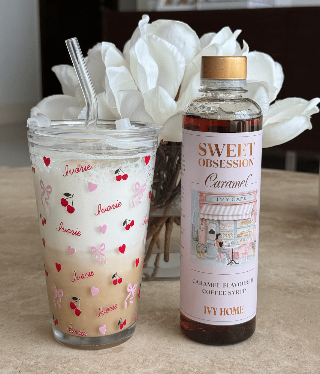 Ivorie Studio 330 ml / Sugar-Free Caramel Sweet Obsession Caramel Coffee Syrup - Suger Free