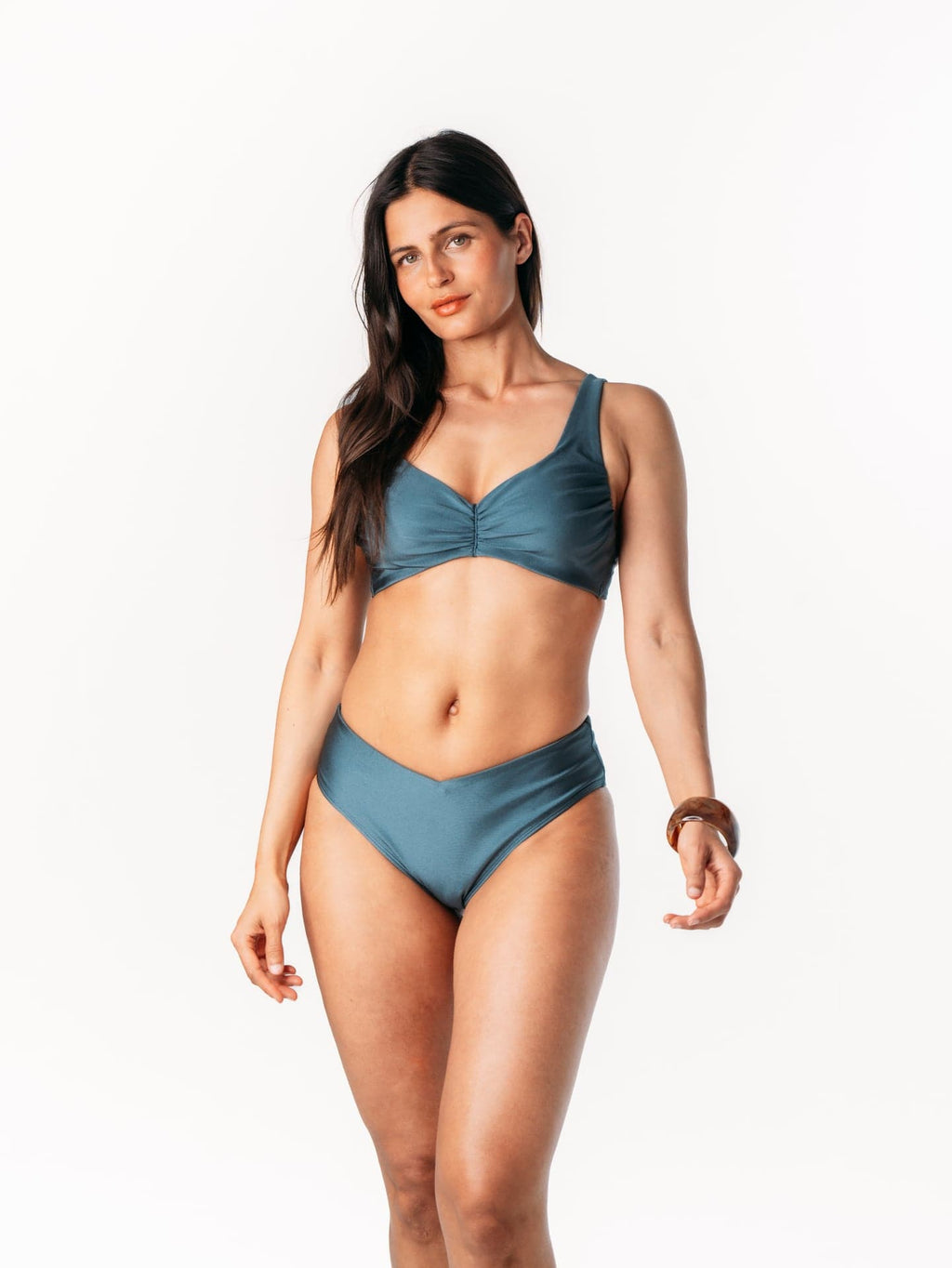 Ivorie Studio Swimwear and Beach Coverups Beach Club Bikini Top - Deep Teal Blue