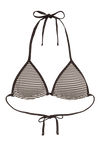 Dubai Bikini Top - Espresso Brown/Cream Stripe