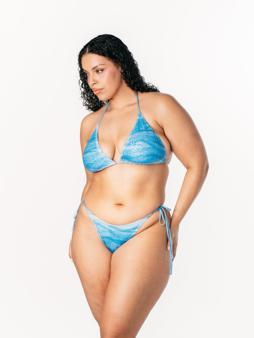IVORIE STUDIO Swimwear and Beach Coverups Dubai Embellished Top - Deep Sea Blue