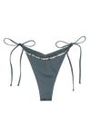 Dubai Seashell Bikini Bottom - Deep Teal Blue