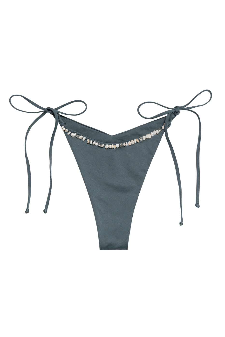 IVORIE STUDIO Swimwear and Beach Coverups Dubai Seashell Bikini Bottom - Deep Teal Blue