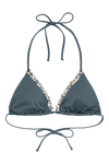 Dubai Seashell Bikini Top - Deep Teal Blue