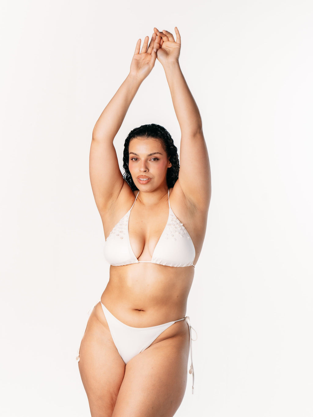 IVORIE STUDIO Swimwear and Beach Coverups Dubai Shell Bikini Bottom - Mother of pearl