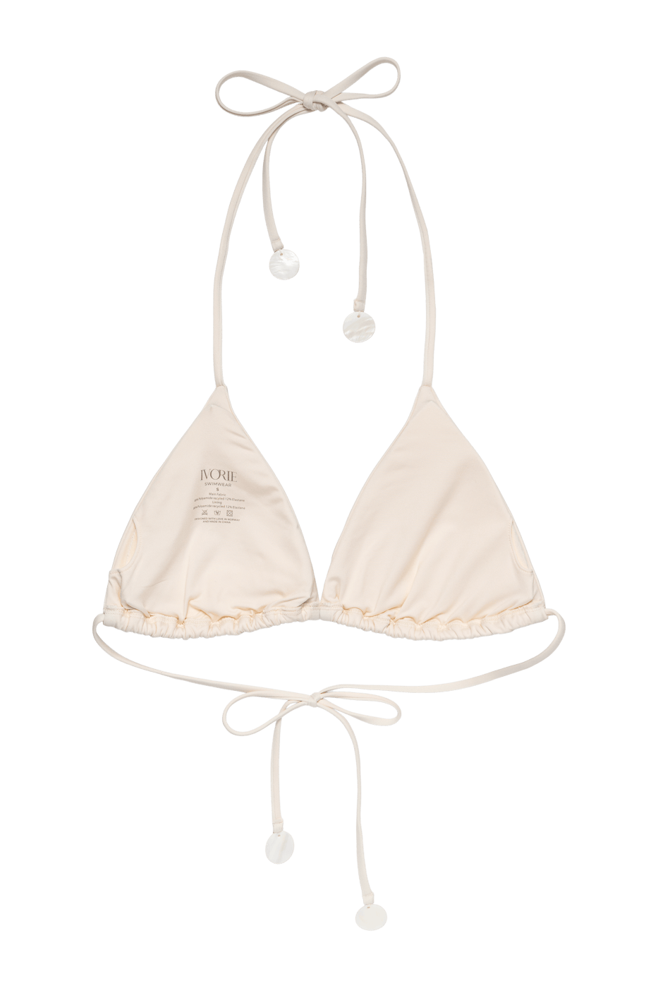 IVORIE STUDIO Swimwear and Beach Coverups Dubai Shell Bikini Top - Mother of pearl