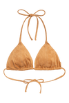 Dubai Suede Bikini Top - Suede Brown