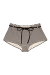 Ibiza Mini Shorts - Espresso Brown/Cream Stripe