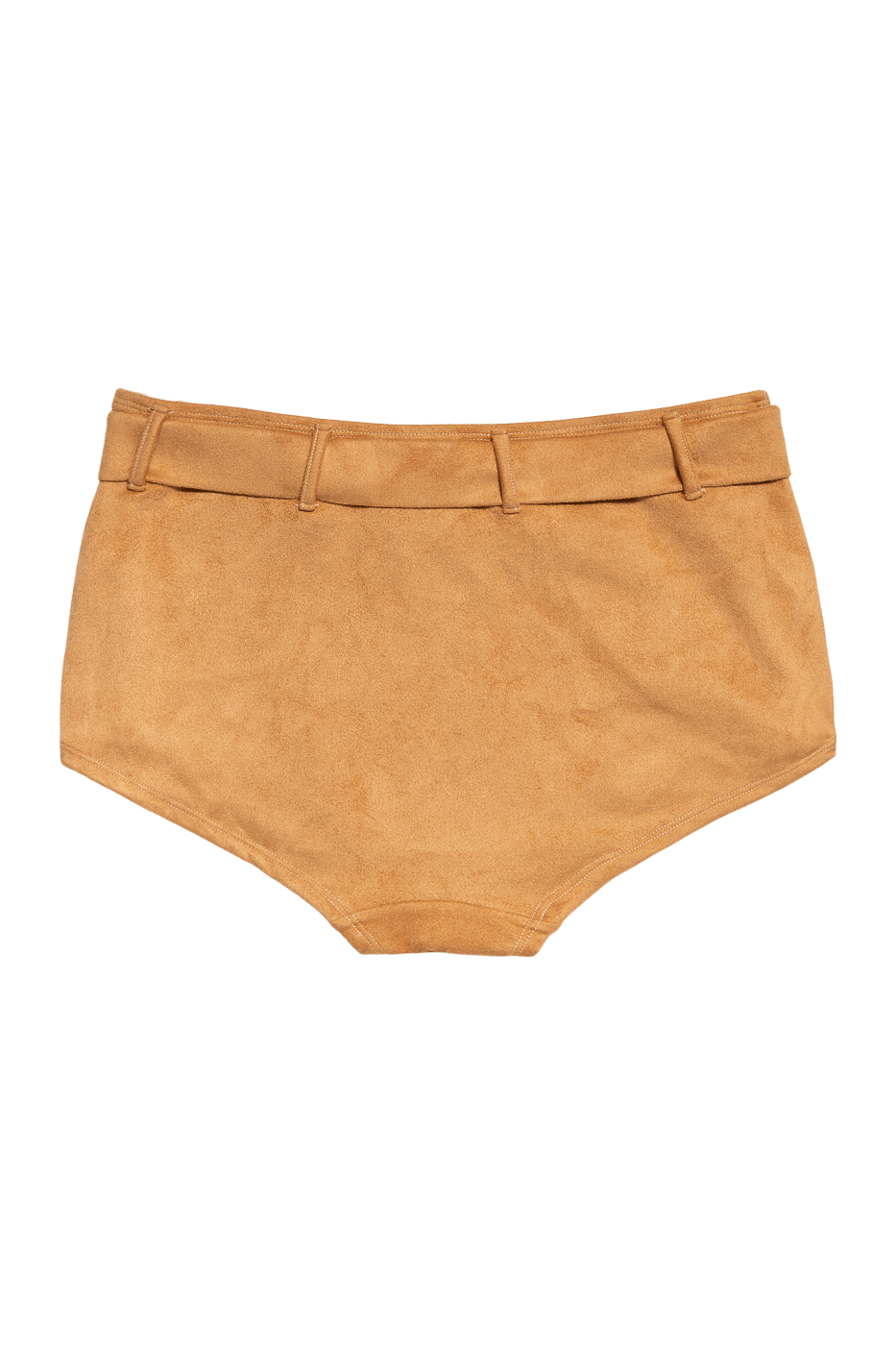 IVORIE STUDIO Swimwear and Beach Coverups Ibiza Suede Mini Shorts - Suede Brown