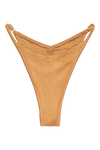 Mykonos Suede Bikini Bottom - Suede Brown
