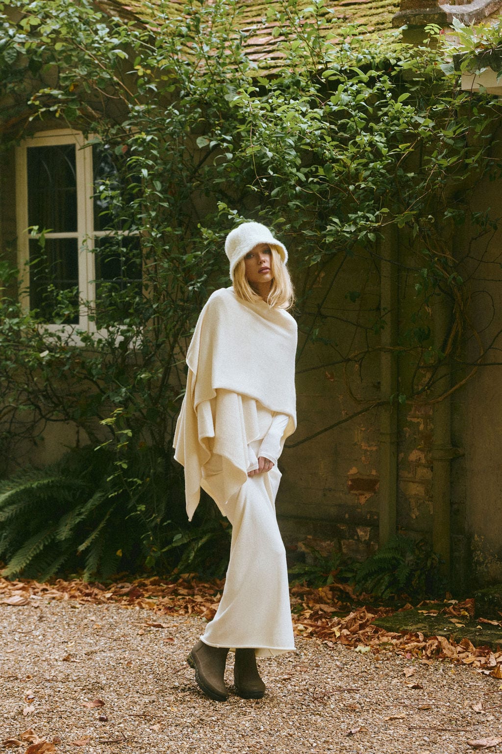 Autumn Breeze Knit Maxi Skirt Off White main image 1