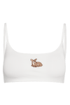 Cloud Lounge Bralette - Vintage Deer Embroidery