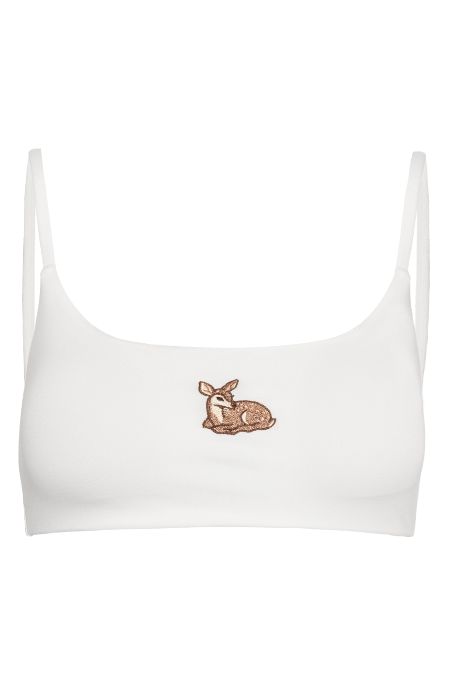 IVY HOME lounge Cloud Lounge Bralette - Vintage Deer Embroidery