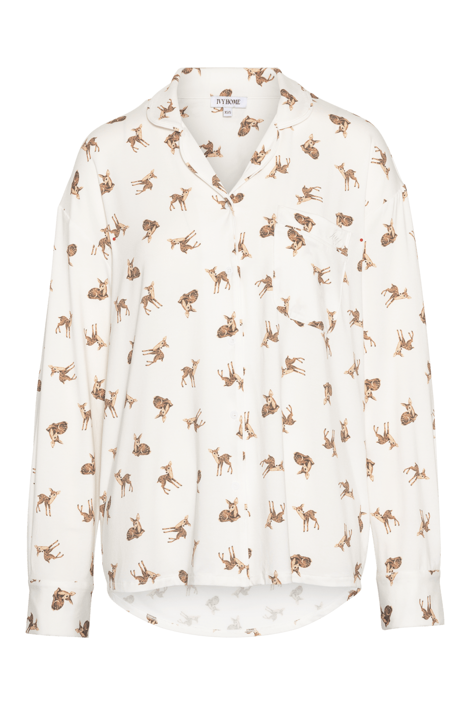 Cloud Lounge PJ Shirt - Vintage Deer Print