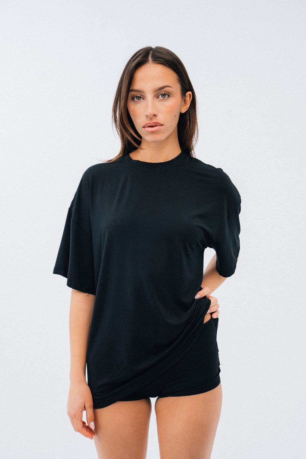IVY HOME Night and Loungewear Cloud Lounge Multiwear T-shirt - Black