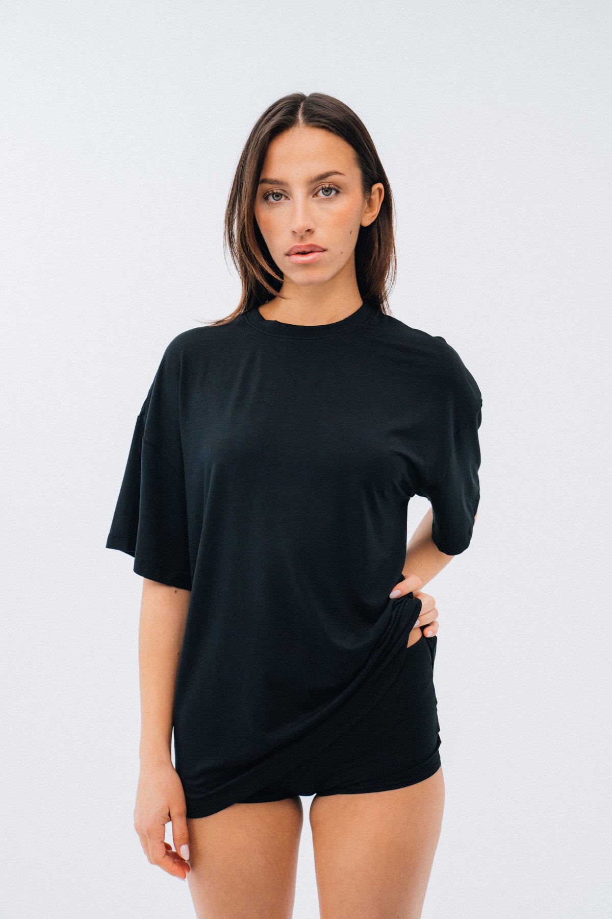 IVY HOME Night and Loungewear Cloud Lounge Multiwear T-shirt - Black