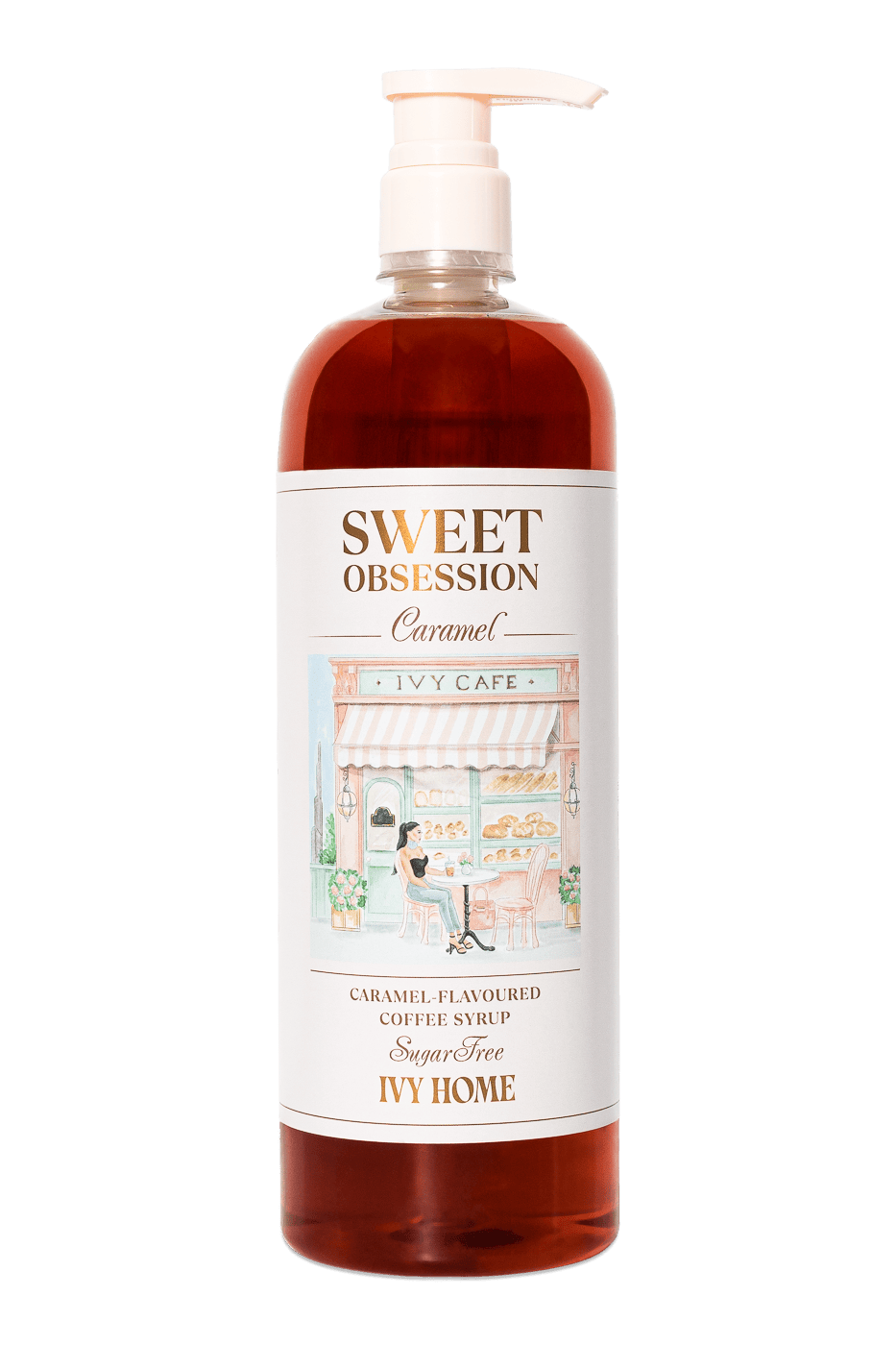 IVY HOME Sweet Obsession Caramel Coffee Syrup - Sugar Free - 1L