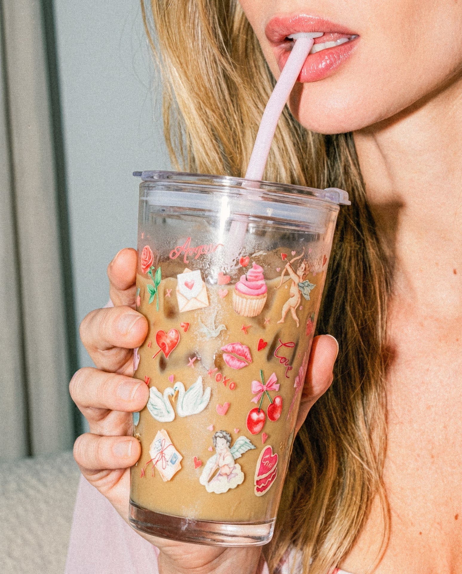 IVY HOME Valentines Tumbler Glass