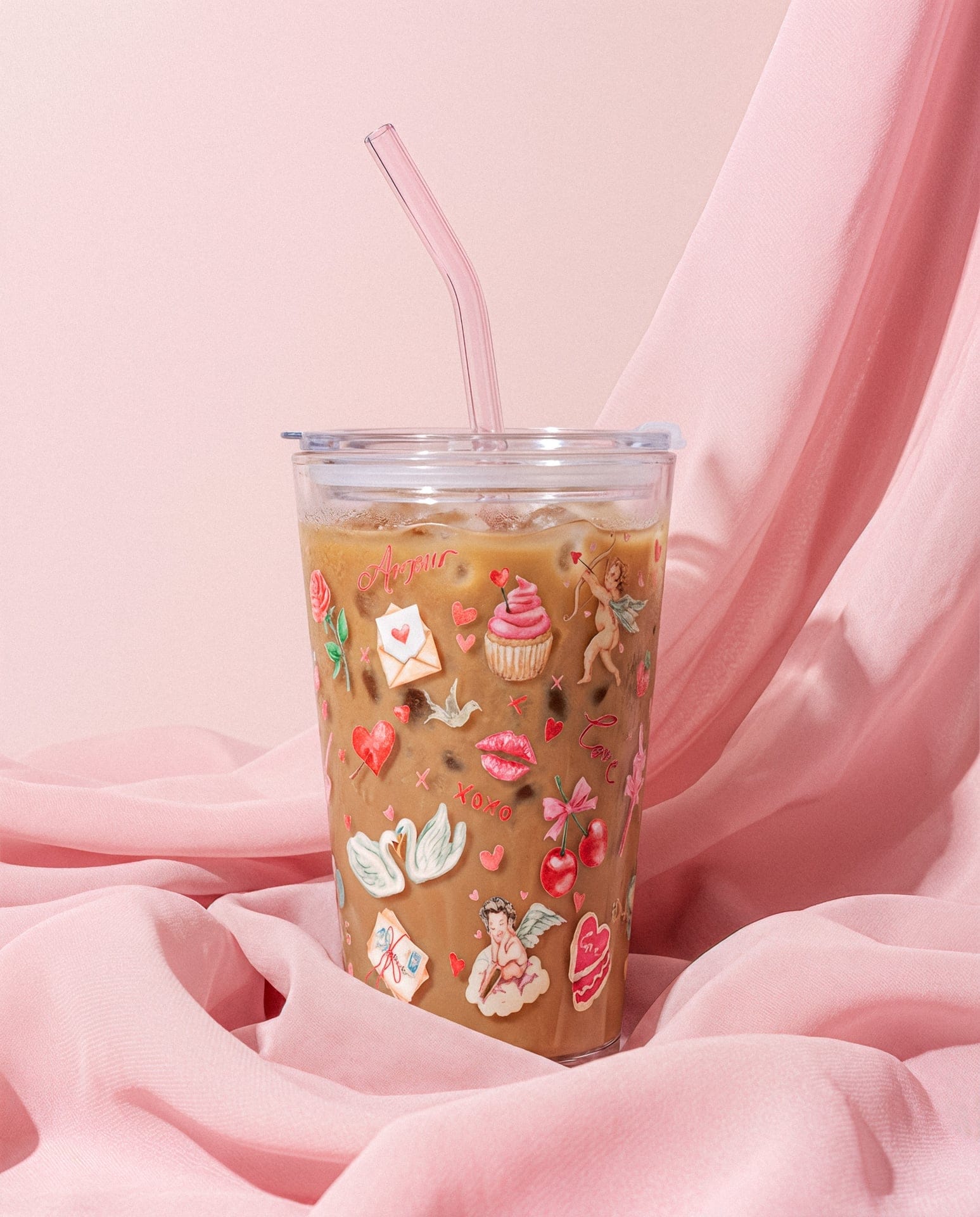 IVY HOME Valentines Tumbler Glass