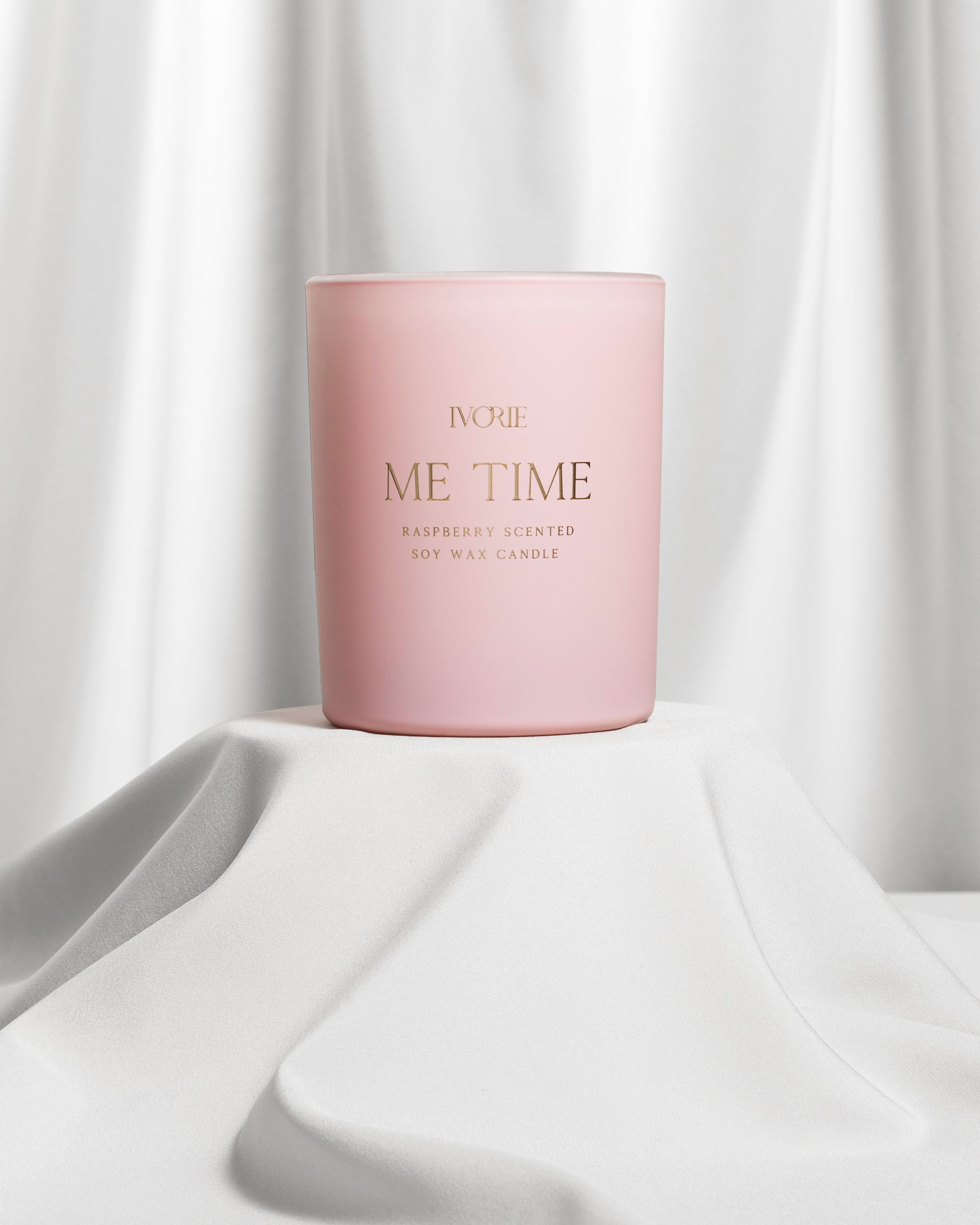 Ivorie Me Time Raspberry Scented Soy Wax Candle